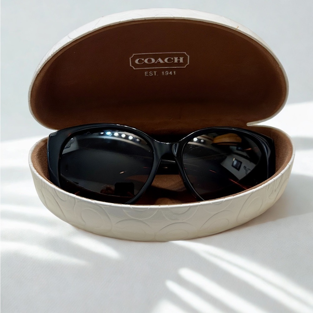 Coach Cat Eye Sunglasses – Dark Tortoise 57mm w/ Case | Retro Glam HC 8087 - Picture 2 of 9